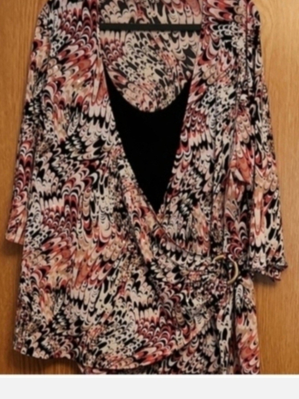 Studio 1940 Abstract Print Wrap Top